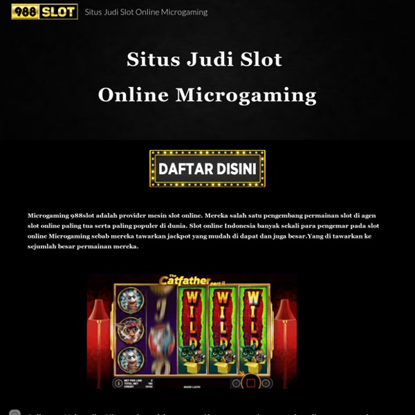 Situs Judi Slot Online Microgaming
