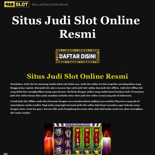 Situs Judi Slot Online Resmi