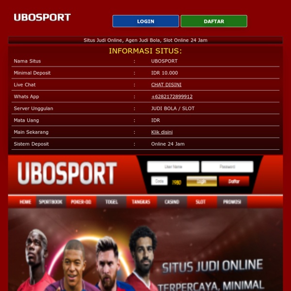 Situs Judi Online, Daftar Slot Online, Agen Bola - Ubosport