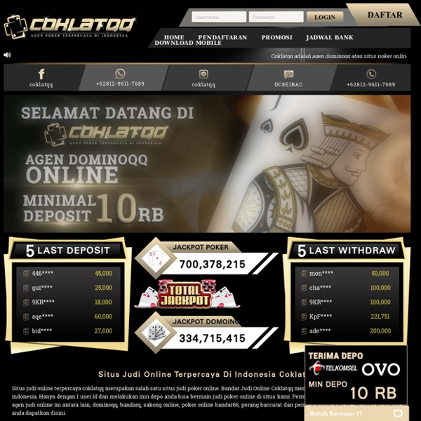 Judi Online, Situs Judi Online Dan Poker Online - Coklatqq