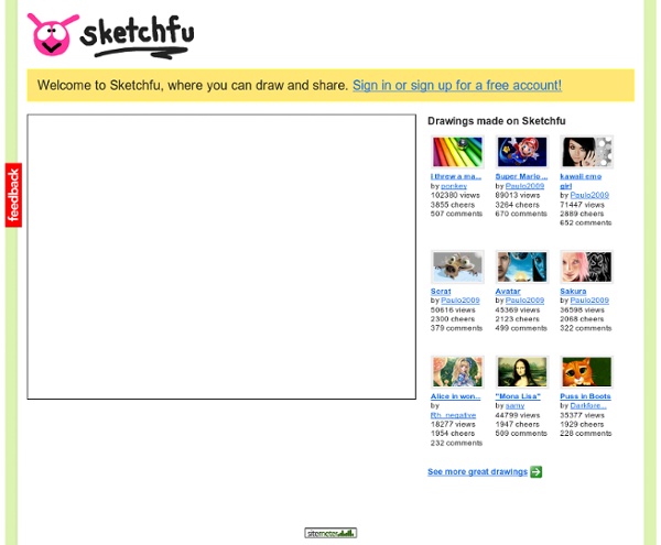 As it claims, you can draw and share any picture using Sketchfu