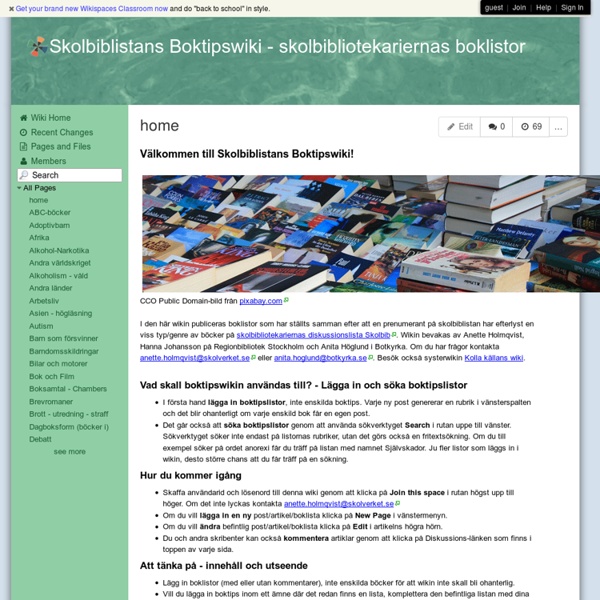 Skolbiblistans Boktipswiki - home
