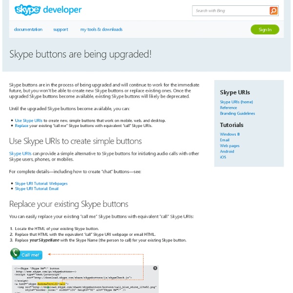 Developer - Skype buttons are being upgraded!