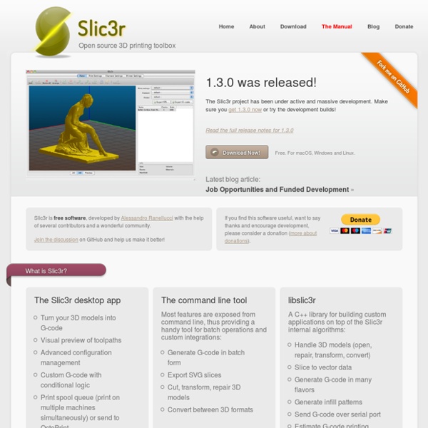 Slic3r - Open source 3D printing toolbox