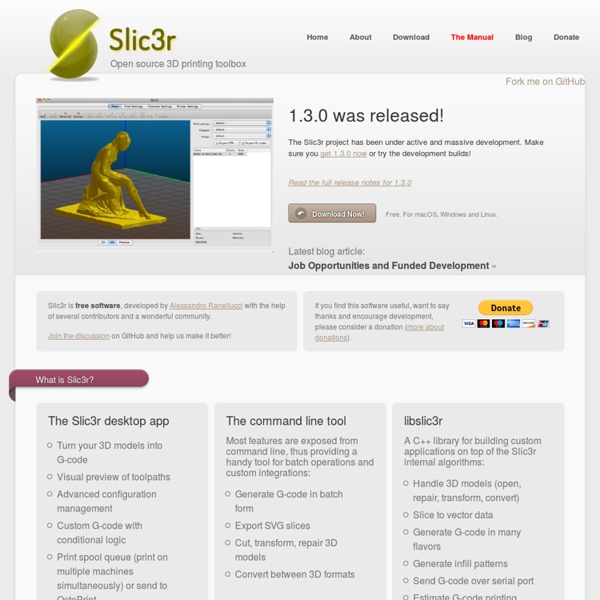 Slic3r - Open source 3D printing toolbox