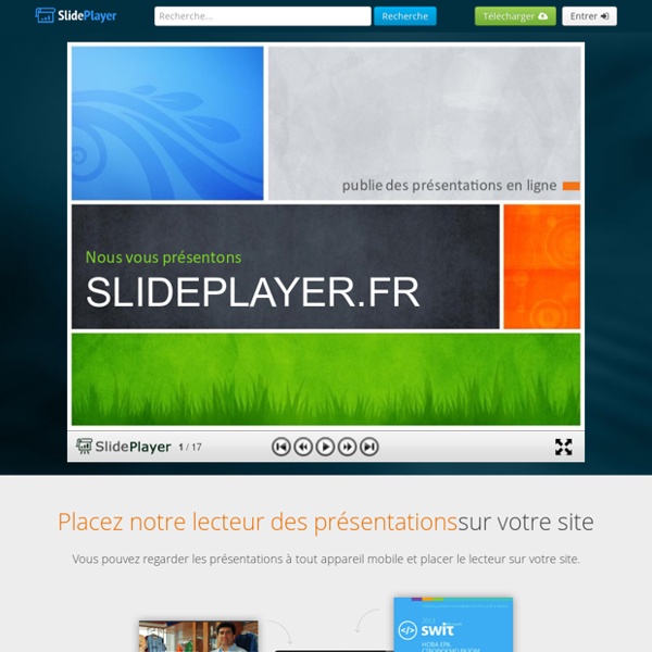 SlidePlayer - Chargez et faites partager vos présentations PowerPoint