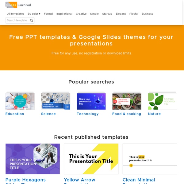 Free Powerpoint templates and Google Slides themes for presentations