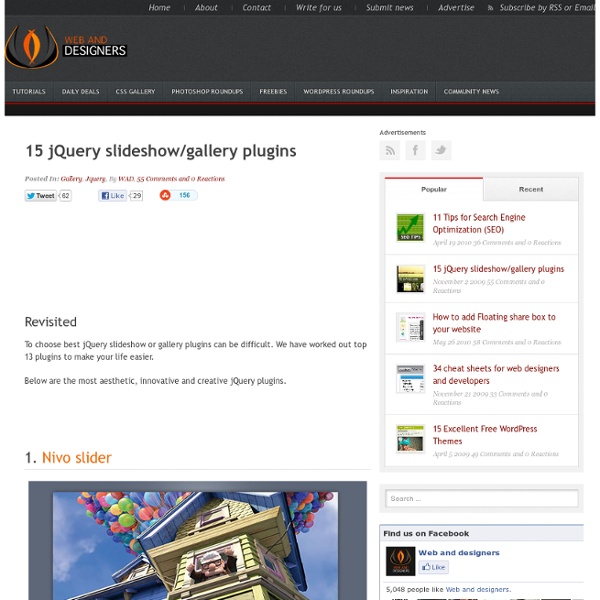 15 jQuery slideshow/gallery plugins