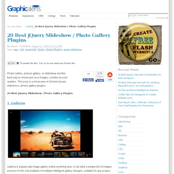 20 Best jQuery Slideshow / Photo Gallery Plugins