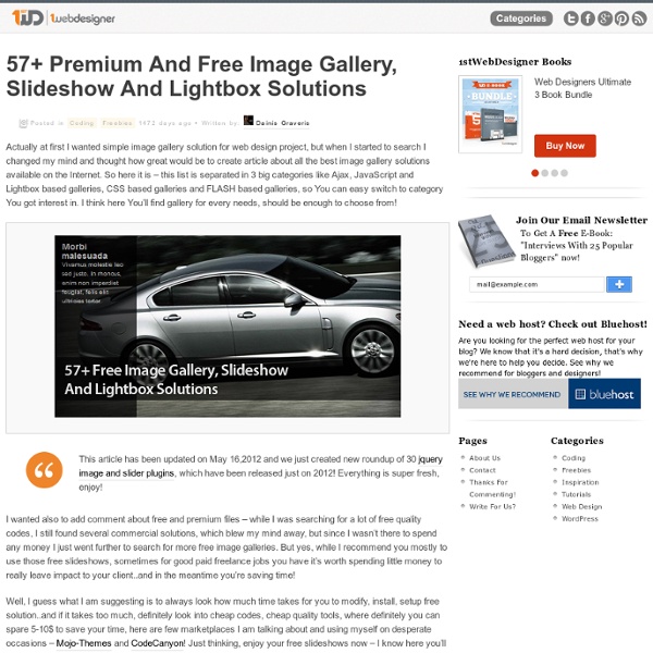57+ Free Image Gallery, Slideshow And Lightbox Solutions