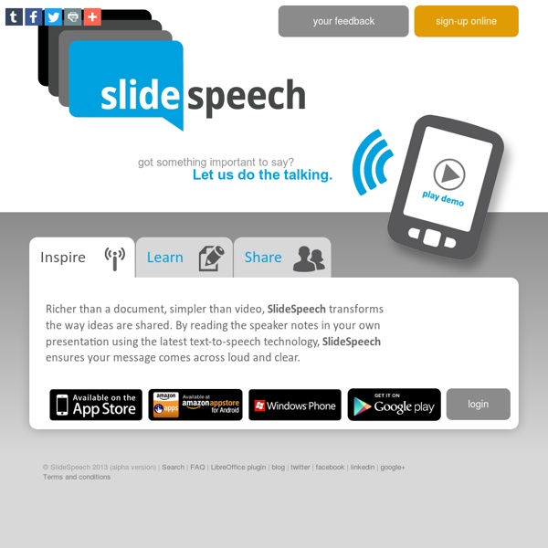 SlideSpeech, presentations with voice