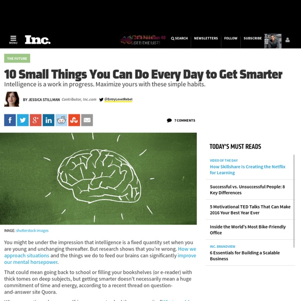 Things You Can Do To Get Smarter