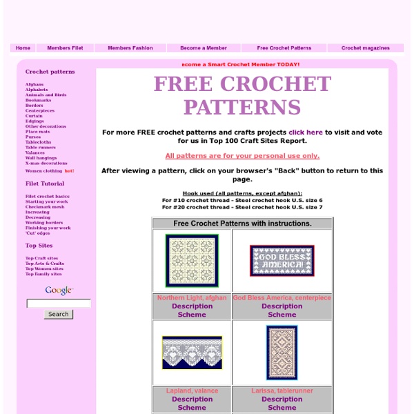 SMART CROCHET - free crochet patterns