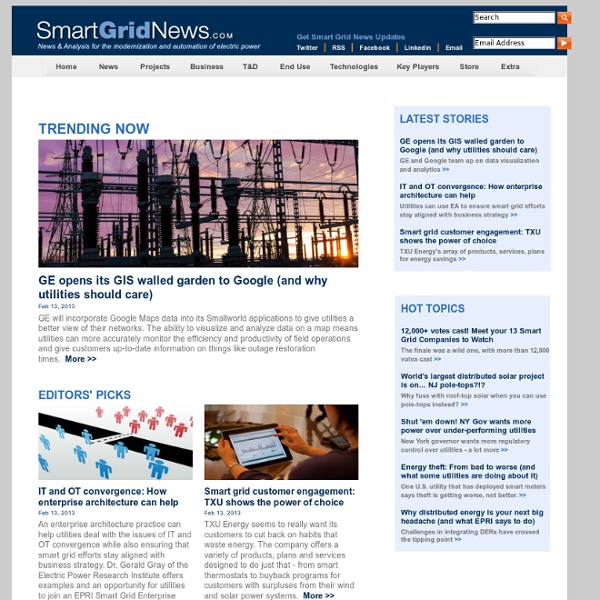 Smart Grid News - Grid Modernization and the Smart Grid