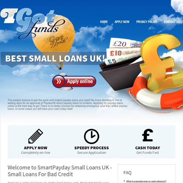 Small Loans For Bad Credit