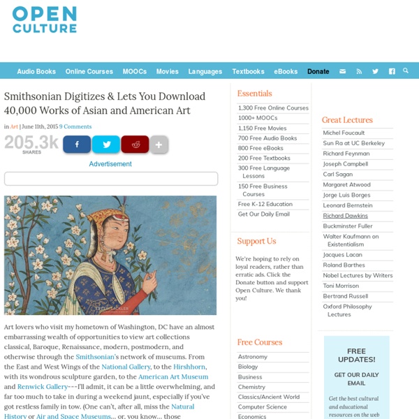 Smithsonian Digitizes & Lets You Download 40,000 Works of Asian and American Art