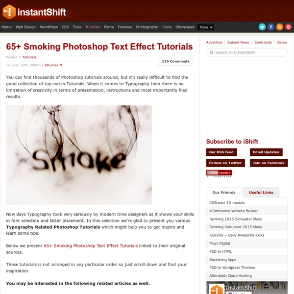 65+ Smoking Photoshop Text Effect Tutorials
