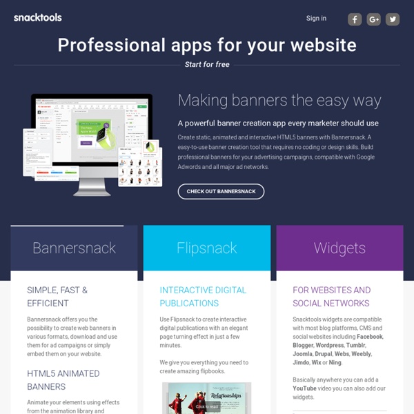 Free web apps & blog and website widgets