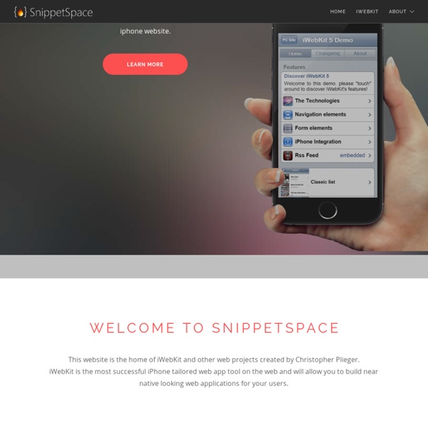iWebKit - Make a quality iPhone Website or Webapp