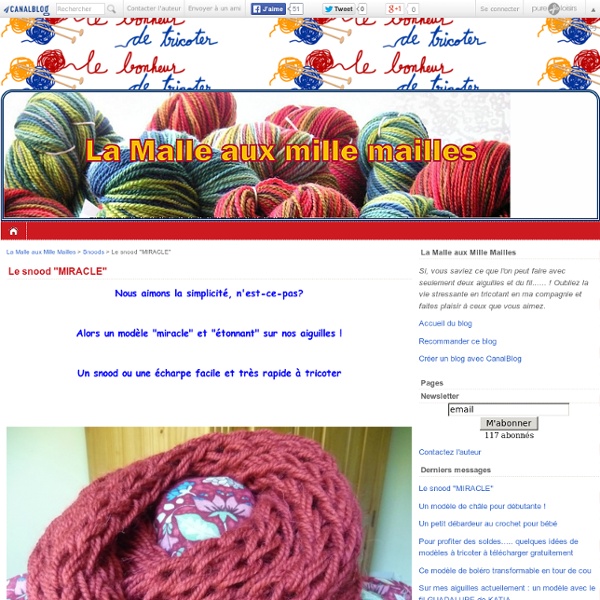 Le snood "MIRACLE" - La Malle aux Mille Mailles