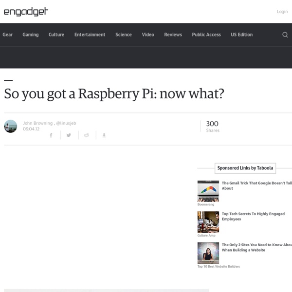 Raspberry Pi: now what?