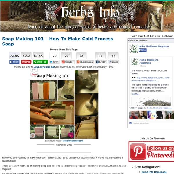 Soap Making 101 – How To Make Cold Process Soap
