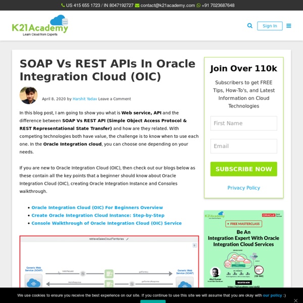 SOAP vs. REST APIs In Oracle Integration Cloud