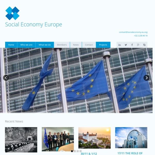 Social Economy Europe - Social Economy Europe