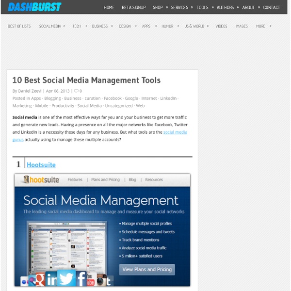 10 Best Social Media Management Tools