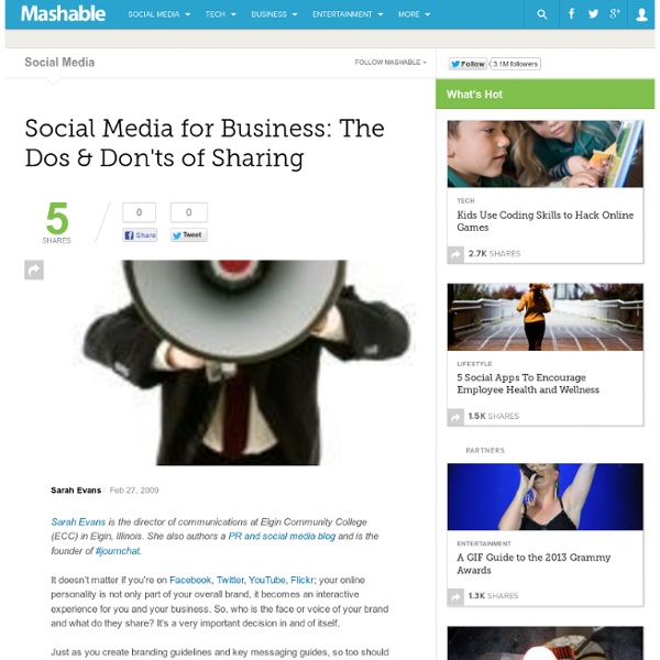 Social Media for Business: The Dos &amp; Don&#039;ts of Sharing