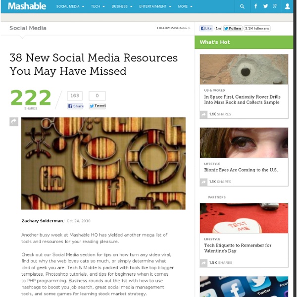 38 New Social Media Resources You May Have Missed