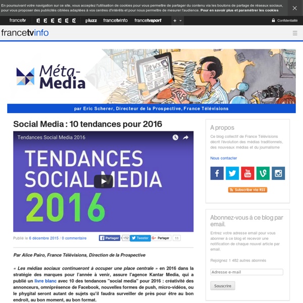 Social Media : 10 tendances pour 2016
