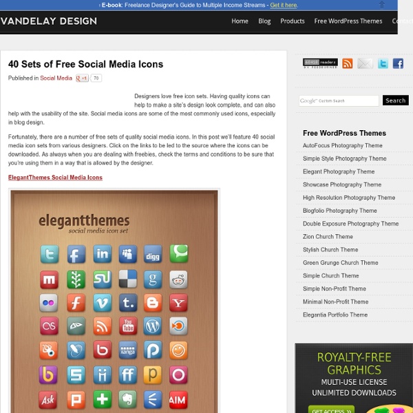 40 Sets of Free Social Media Icons