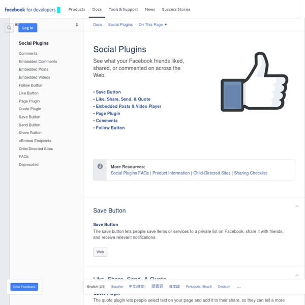 Social Plugins - Developpeurs Facebook