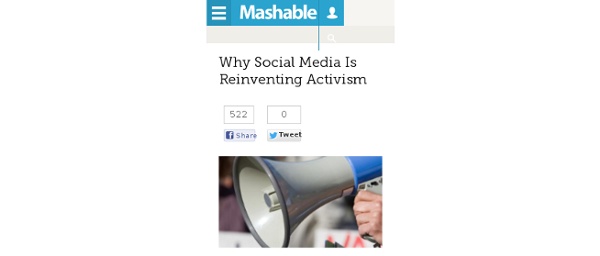 Why Social Media Is Reinventing Activism