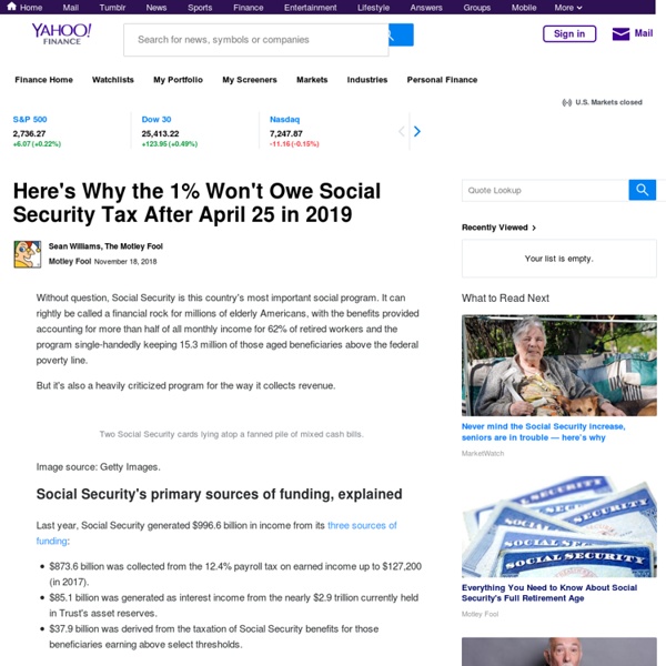 The 1% Won't Owe Social Security Tax After April 2019 click 2x