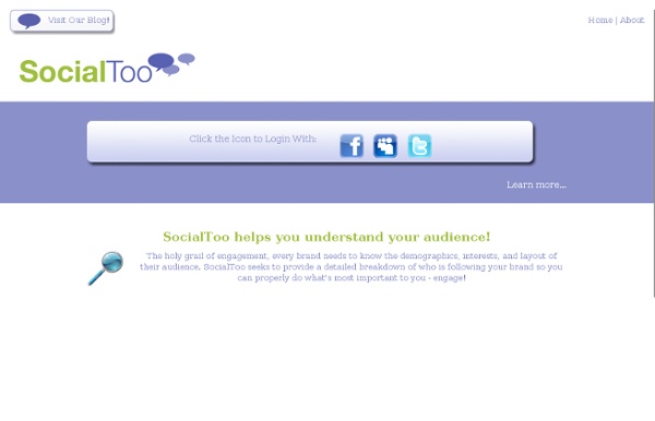 SocialToo - Your Companion to the Social Web!