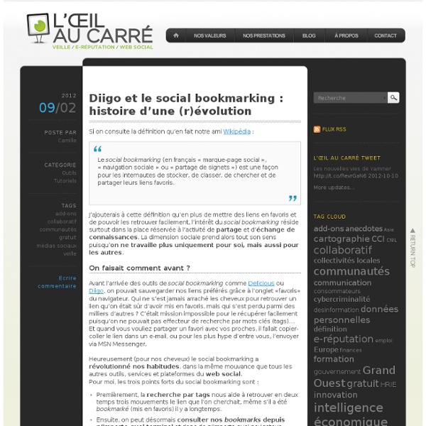 Diigo et le social bookmarking : histoire d’une (r)évolution
