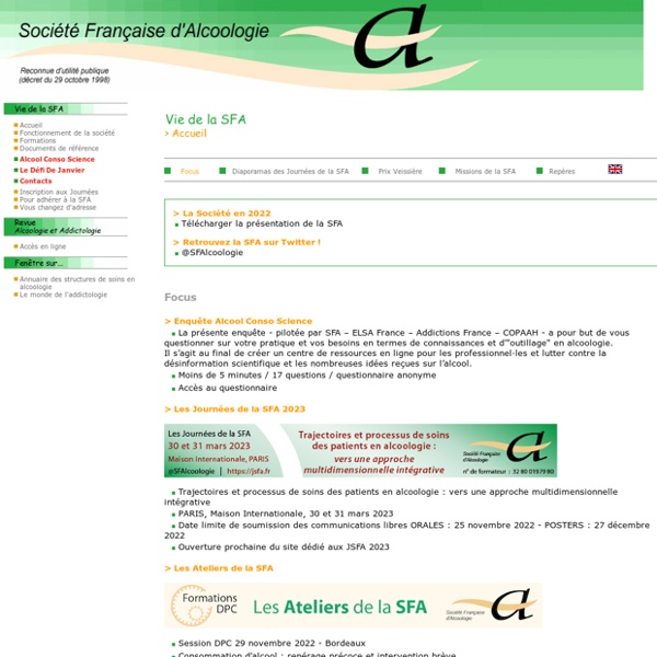 SFA - Société Française d'Alcoologie