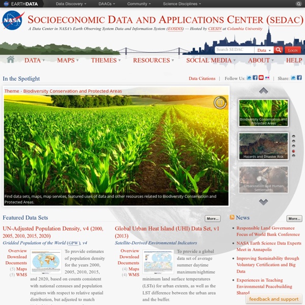 Socioeconomic Data and Applications Center - SEDAC
