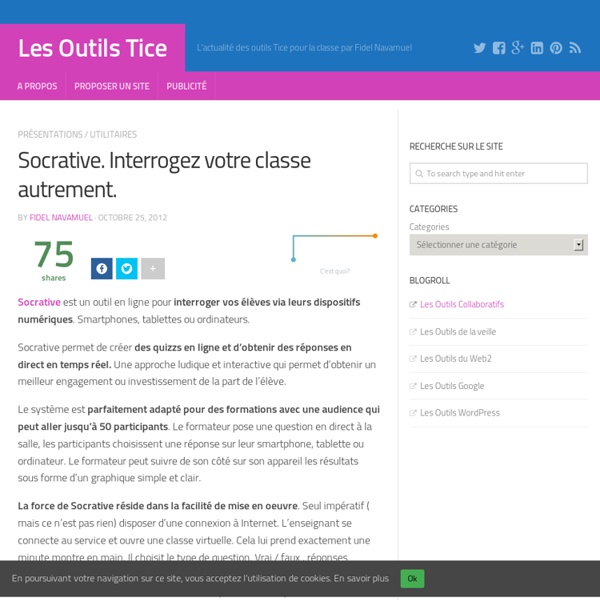 Socrative. Interrogez votre classe autrement.