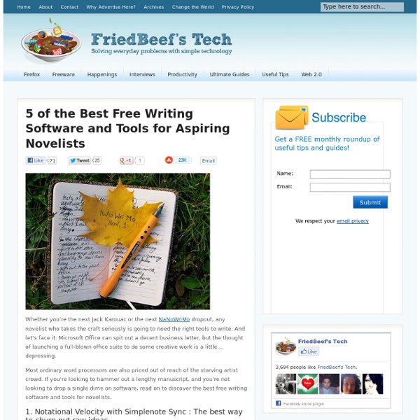 5 of the Best Free Writing Software and Tools for Aspiring Novelists