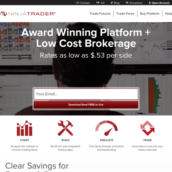 NinjaTrader stock, futures and forex charting software and online trading platform.