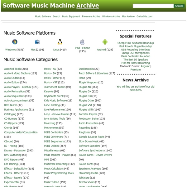 Music Software - Computer Music Resources