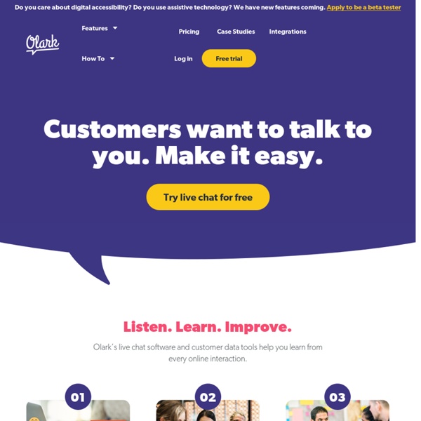 Live chat with your customers for sales and support