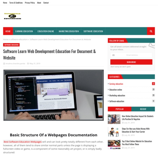 Software Learn Web Development Education For Document & Website