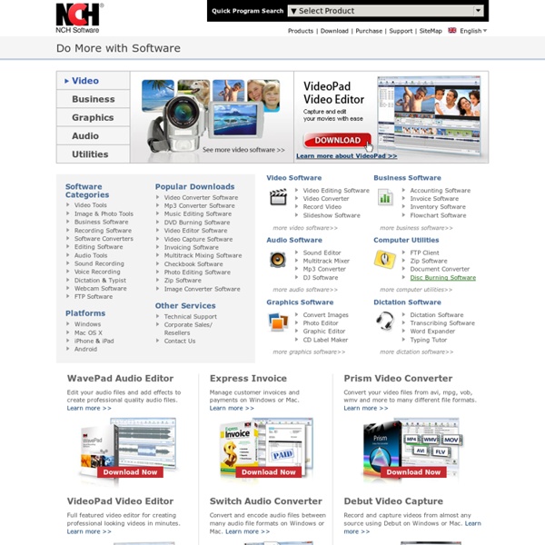 NCH Software - Download Video, Business, Graphics & Computer Utility Programs