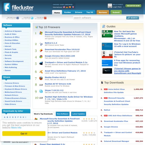Your free software downloads archive - FileCluster