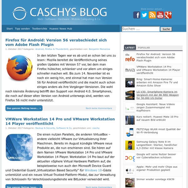 Caschys Blog Web, Software, Hardware, Mobile Computing & Co