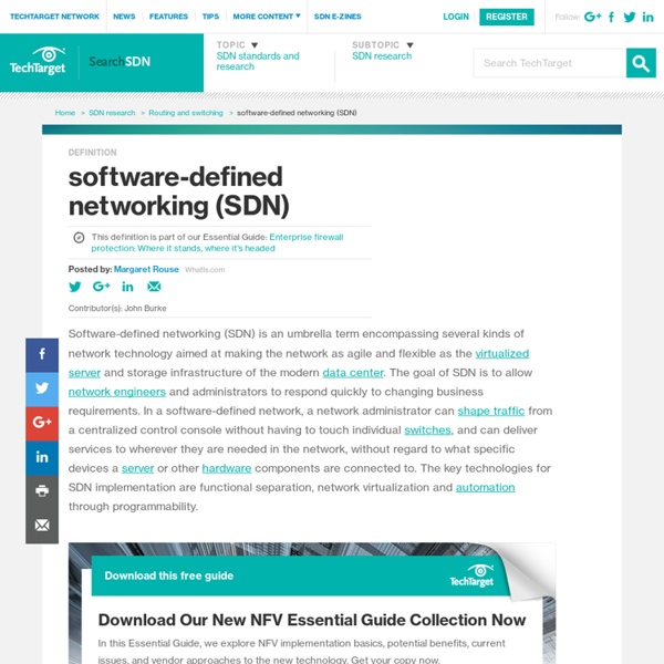 What is software-defined networking (SDN)? - Definition from WhatIs.com